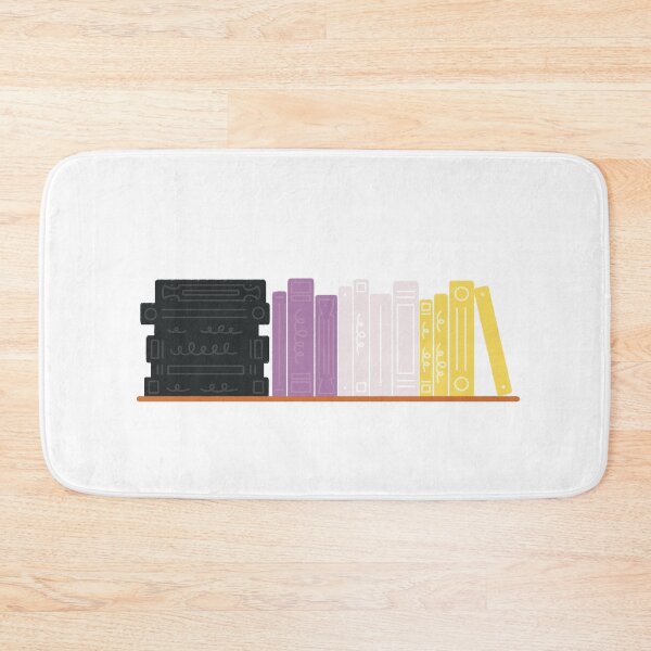 Item preview, Nonbinary Pride Flag Bookshelf designed and sold by winterpumpkin.