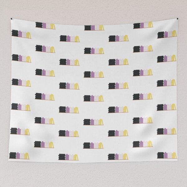 Item preview, Nonbinary Pride Flag Bookshelf designed and sold by winterpumpkin.