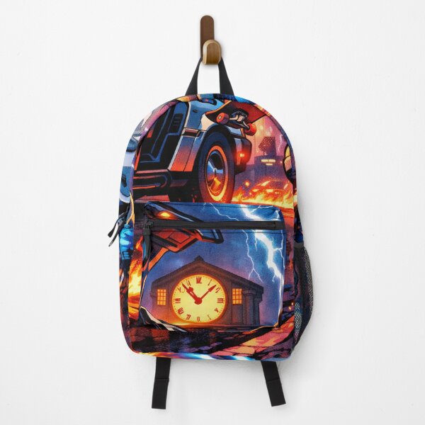 Item preview, Retro Sneaker Skateboard DeLorean Lightning Sci-Fi Poster designed and sold by Cine8.