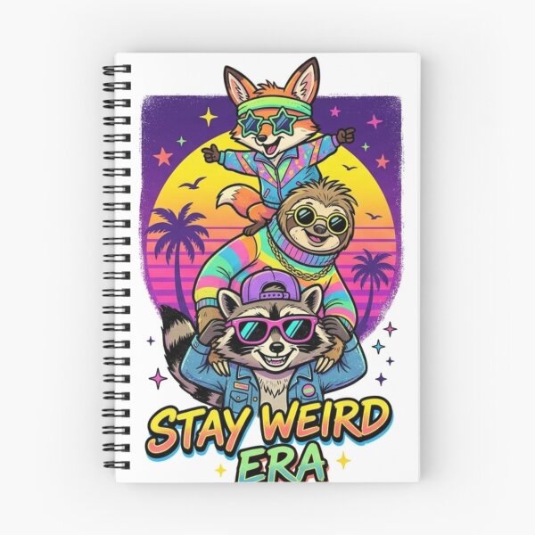 Item preview, Retro Vibe Gone Wrong T-Shirt – Fox, Raccoon & Sloth Funny Animal Graphic Tee, 80s Sunset Aesthetic Streetwear designed and sold by Yexplora.