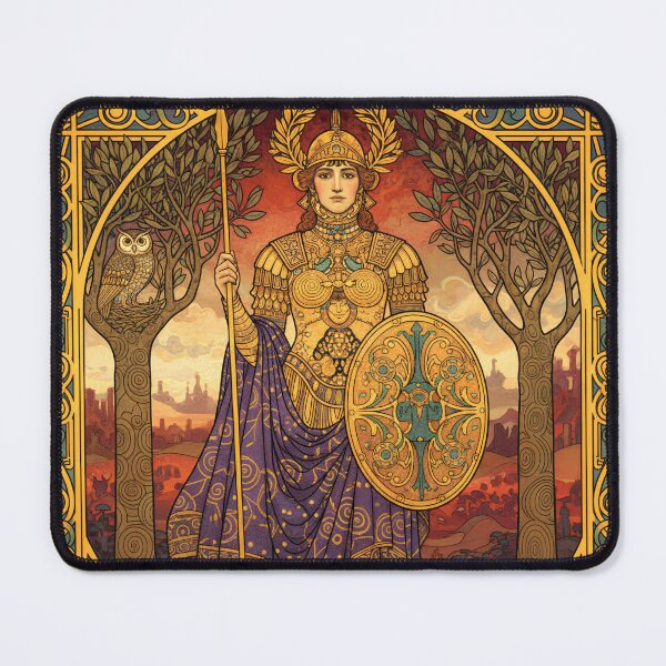 Item preview, Athena, Protectress of the People | Greek Goddess Art Nouveau Wall Decor designed and sold by Stoneflower-Art.