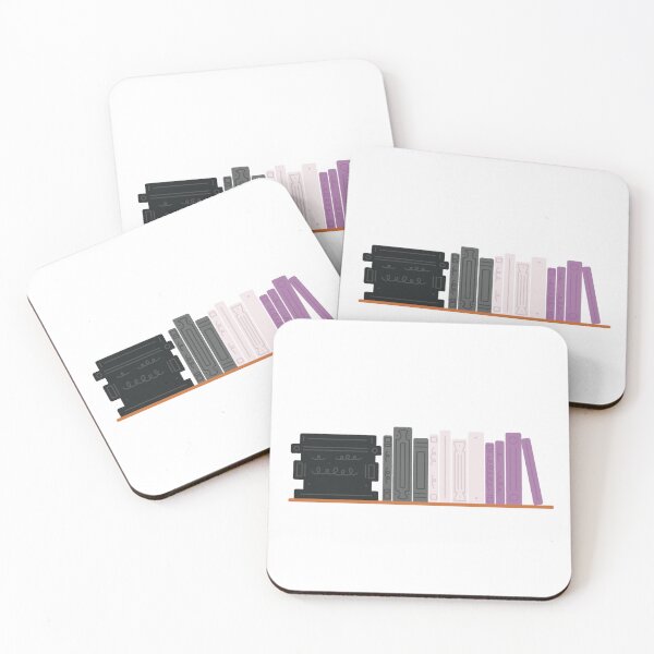 Item preview, Asexual Pride Flag Bookshelf designed and sold by winterpumpkin.