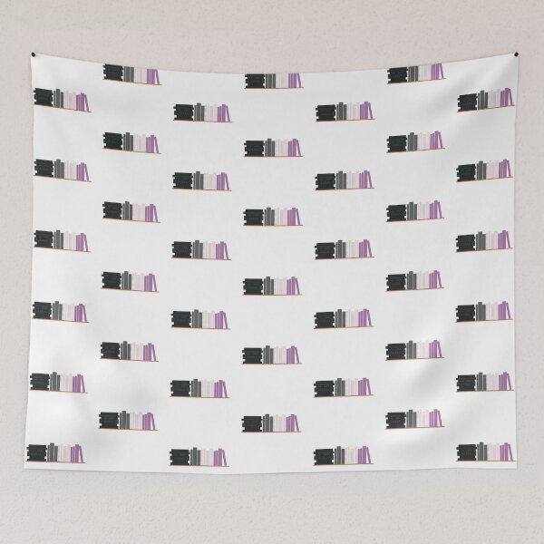 Item preview, Asexual Pride Flag Bookshelf designed and sold by winterpumpkin.