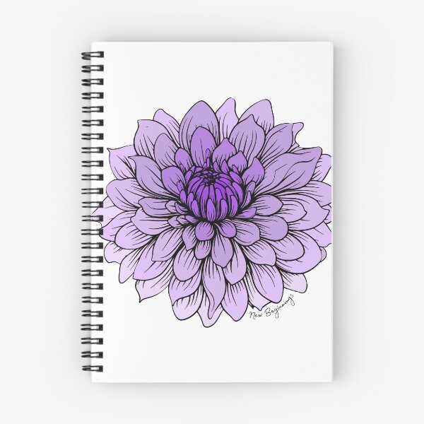 Item preview, New Beginnings Purple Dahlia Flower designed and sold by GeoGoose.