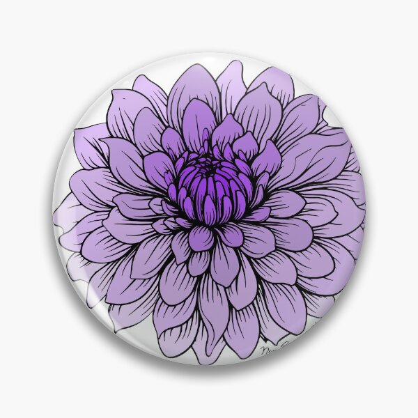 Item preview, New Beginnings Purple Dahlia Flower designed and sold by GeoGoose.