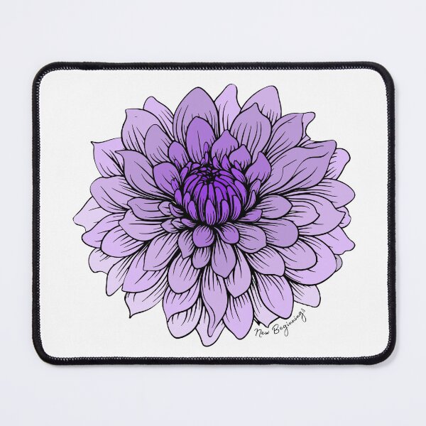 Item preview, New Beginnings Purple Dahlia Flower designed and sold by GeoGoose.