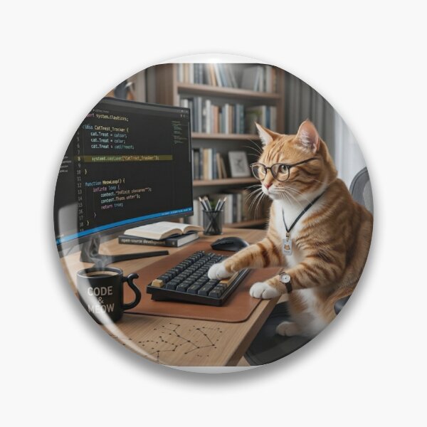 Item preview, Senior Software Engineer Cat - Code and Meow Life designed and sold by Zeyzep.