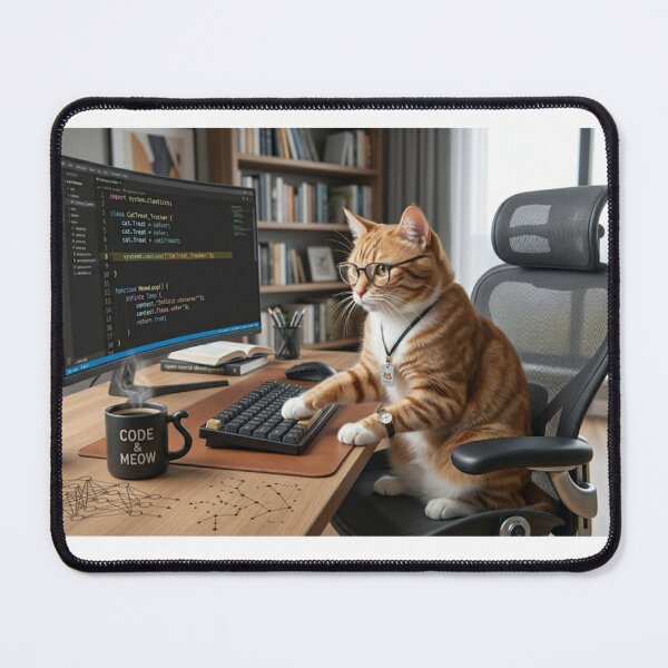 Item preview, Senior Software Engineer Cat - Code and Meow Life designed and sold by Zeyzep.