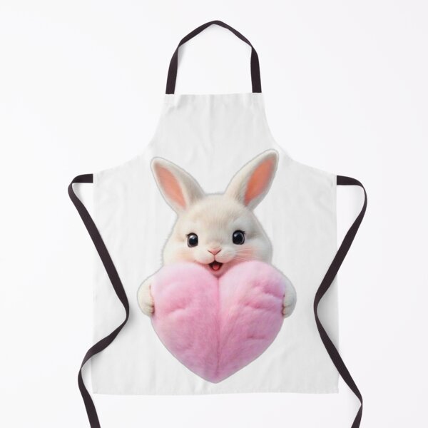 Item preview, Cute Bunny Holding a Big Fluffy Pink Heart - Romantic Kawaii Rabbit designed and sold by lovelistivkaa.
