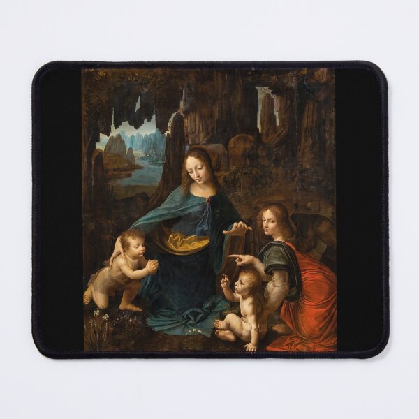 Item preview, The Virgin of the Rocks by Leonardo da Vinci Renaissance Religious Art Print designed and sold by artofuniverse.