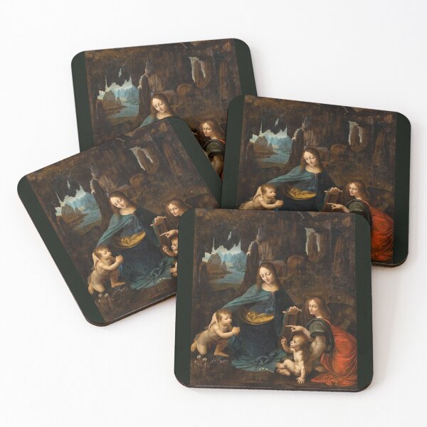 Item preview, The Virgin of the Rocks by Leonardo da Vinci Renaissance Religious Art Print designed and sold by artofuniverse.