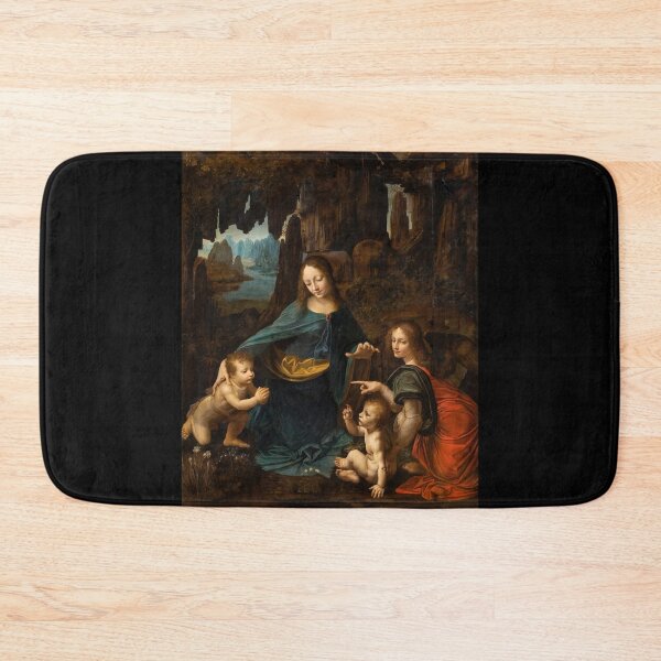 Item preview, The Virgin of the Rocks by Leonardo da Vinci Renaissance Religious Art Print designed and sold by artofuniverse.