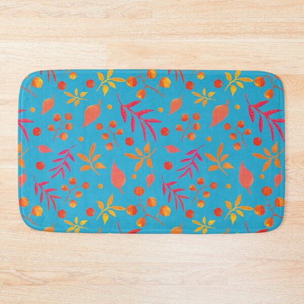 Item preview, Blue version of Botanical pattern with leaves  designed and sold by studiodrchicken.
