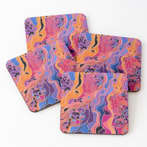 Item preview, Aboriginal Inspired Dot Art -  Wavy Streams of Energy designed and sold by GrinGalore.