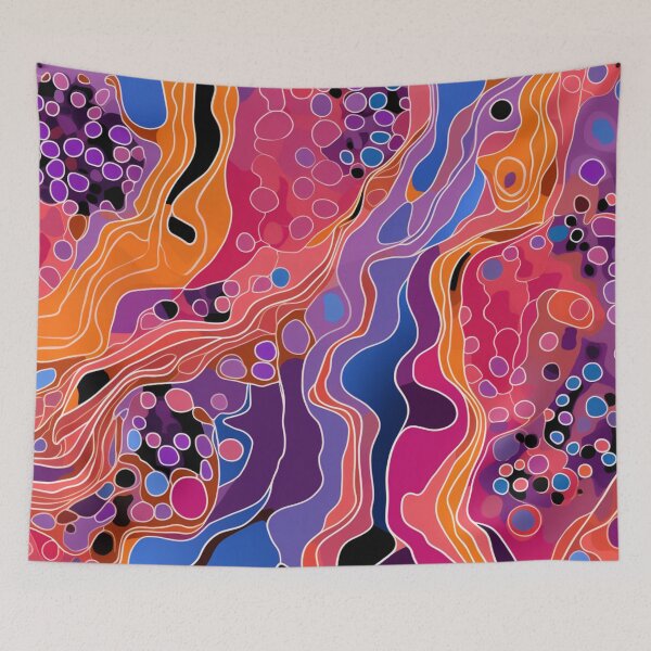 Item preview, Aboriginal Inspired Dot Art -  Wavy Streams of Energy designed and sold by GrinGalore.