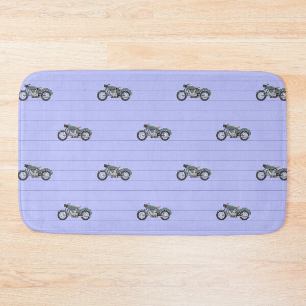 Item preview, Light Blue Vintage Motorcycle Seamless Pattern Design designed and sold by NadDot.