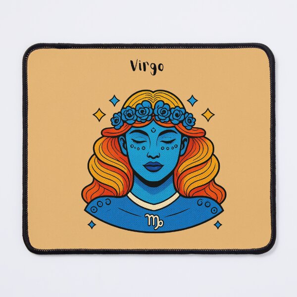 Item preview, Virgo Zodiac Sign Goddess Pop Art Illustration designed and sold by SolutionsArt.