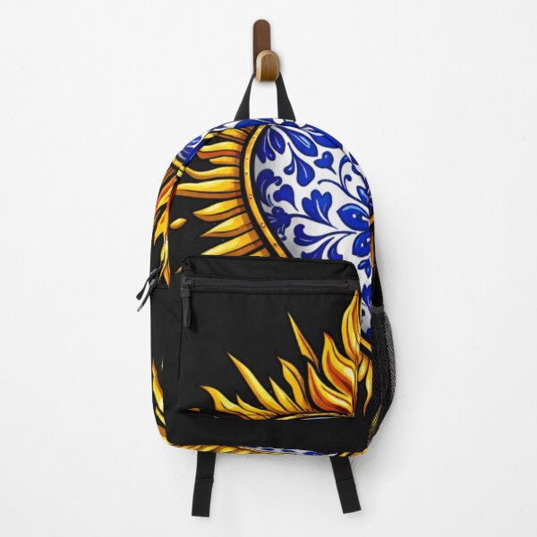 Item preview, Fiery Heart with Blue Floral Pattern Art designed and sold by Tsugraf Designs.