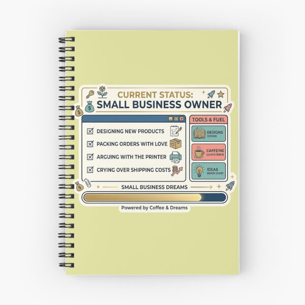 Item preview, Small Business Owner Status - Funny Entrepreneur Checklist designed and sold by Zeyzep.