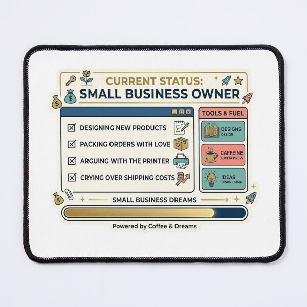 Item preview, Small Business Owner Status - Funny Entrepreneur Checklist designed and sold by Zeyzep.