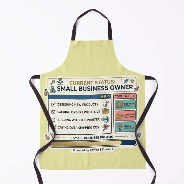 Item preview, Small Business Owner Status - Funny Entrepreneur Checklist designed and sold by Zeyzep.