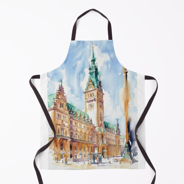 Item preview, Hamburg City Hall Watercolor designed and sold by caracatita75.