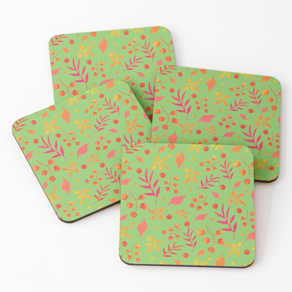 Item preview, Botanical pattern with leaves on light green background designed and sold by studiodrchicken.