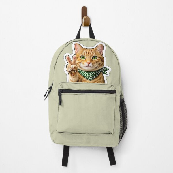 Item preview, Kawaii Japanese Cat with Green Karakusa Bandana designed and sold by SakuraMarket26.