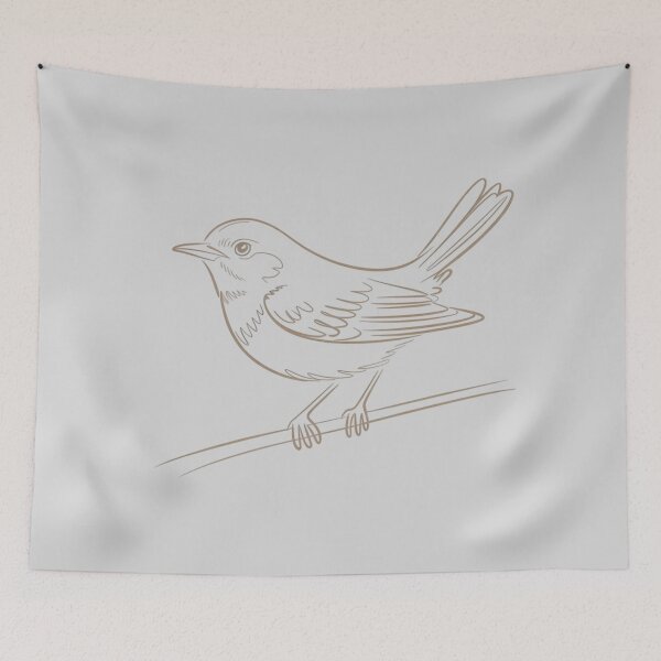 Item preview, a small bird perched on a thin branch designed and sold by 123ks.