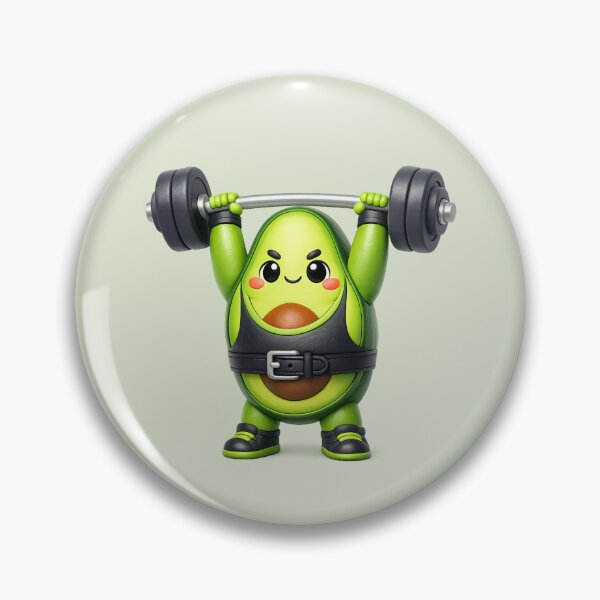 Item preview, Cute Avocado Powerlifter Kawaii Gym Cartoon | Strong Fitness Character designed and sold by Moons Studio.