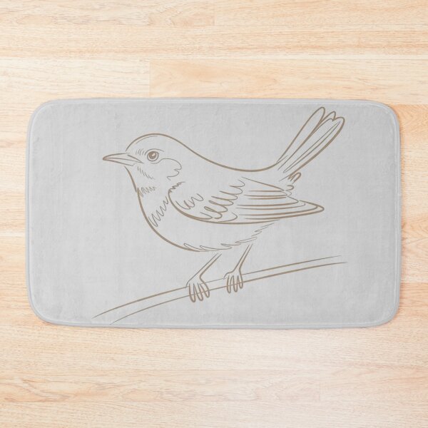 Item preview, a small bird perched on a thin branch designed and sold by 123ks.