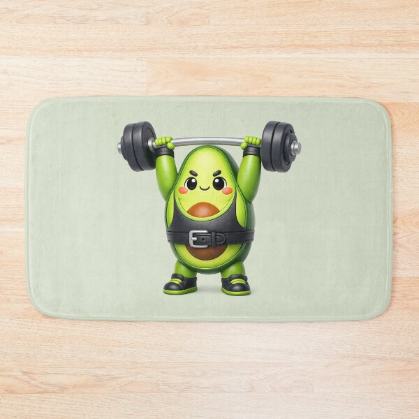 Item preview, Cute Avocado Powerlifter Kawaii Gym Cartoon | Strong Fitness Character designed and sold by Moons Studio.