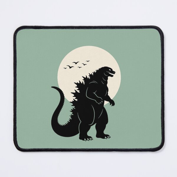 Item preview, Japandi Godzilla Moon | Minimalist Kaiju Wall Art designed and sold by Syrupulse.