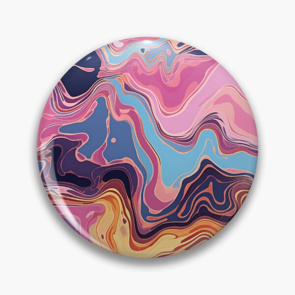 Item preview, Aboriginal Inspired Dot Art -  Wavy Pink Purple Blue Red Yellow designed and sold by GrinGalore.