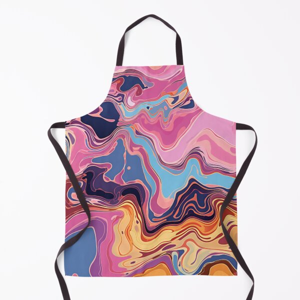 Item preview, Aboriginal Inspired Dot Art - Wavy Pink Purple Blue Red Yellow designed and sold by GrinGalore.