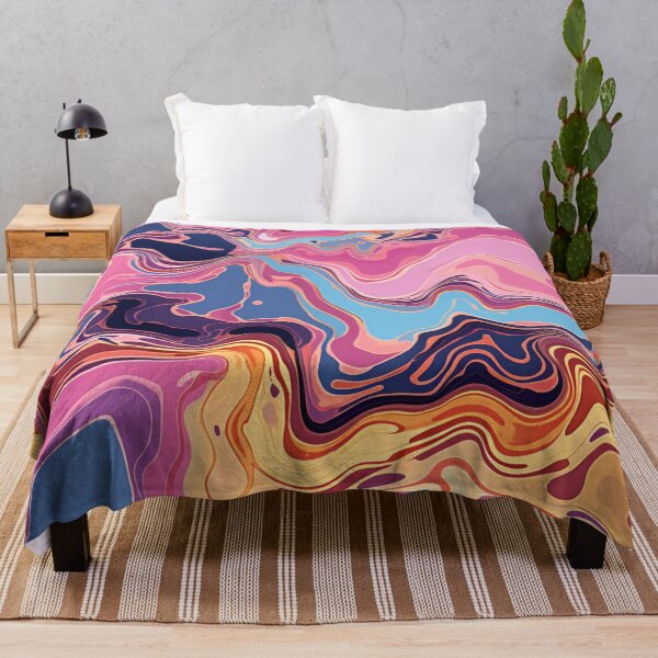 Item preview, Aboriginal Inspired Dot Art -  Wavy Pink Purple Blue Red Yellow designed and sold by GrinGalore.