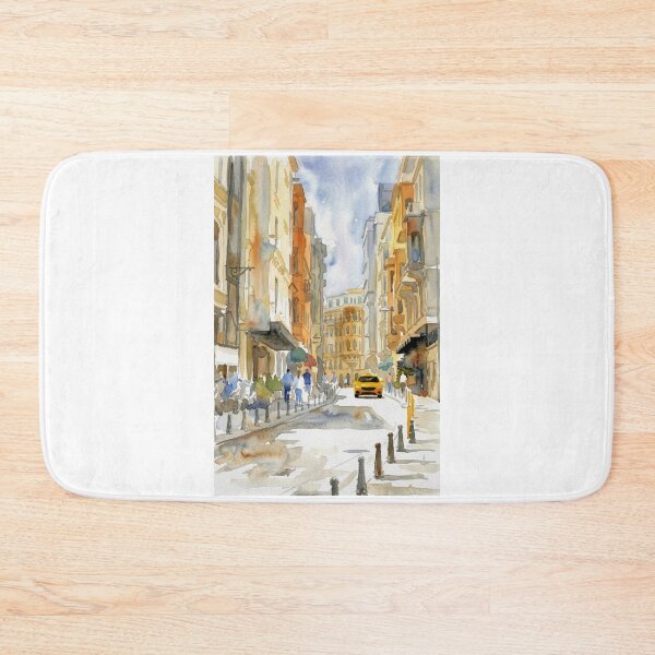 Item preview, Istanbul Golden Street Watercolor designed and sold by caracatita75.