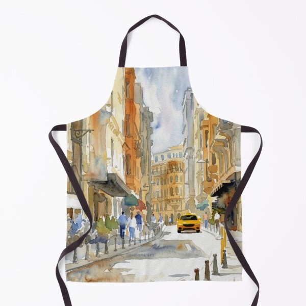Item preview, Istanbul Golden Street Watercolor designed and sold by caracatita75.