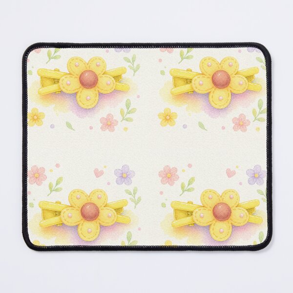 Item preview, Cute Yellow Flower Hair Clip Watercolor Illustration | Soft Pastel Floral Aesthetic designed and sold by Minerva92.
