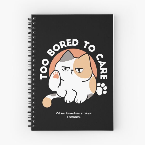 Item preview, Lazy Cat Attitude – Too Bored to Care Funny Quote designed and sold by FlinArt.