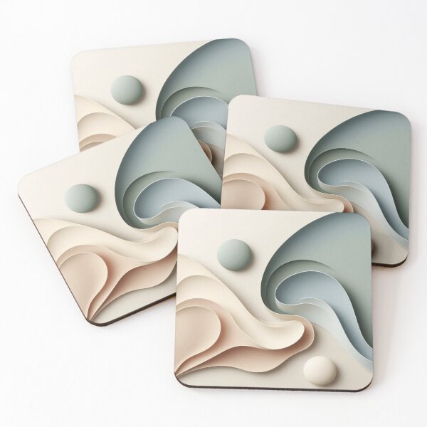 Item preview, Soft Geometric Flow Abstract Artwork designed and sold by Dogandesighn.