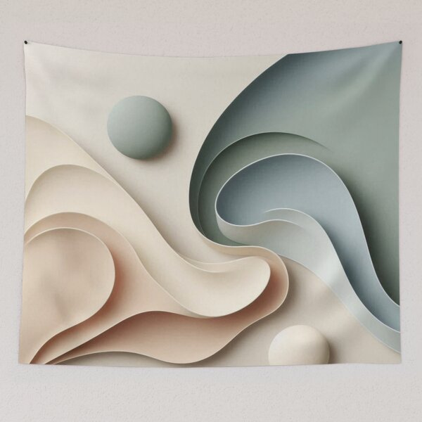 Item preview, Soft Geometric Flow Abstract Artwork designed and sold by Dogandesighn.
