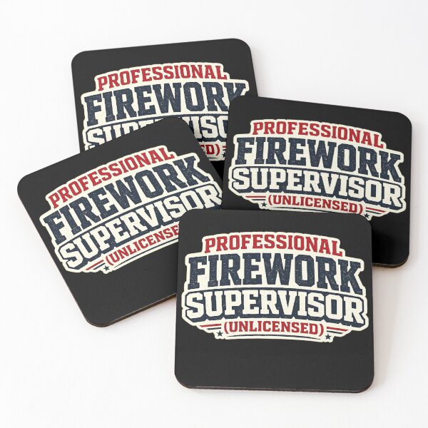 Item preview, Professional Firework Supervisor Unlicensed Shirt – Funny 4th of July Tee, Patriotic BBQ Humor designed and sold by Laughprints.