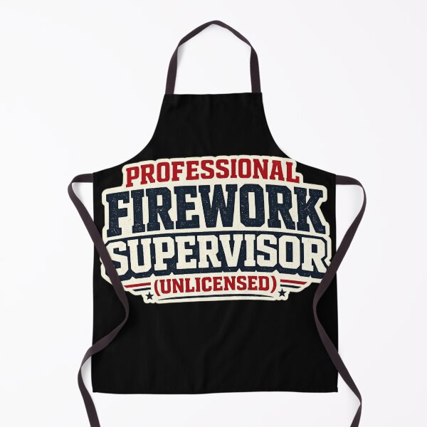 Item preview, Professional Firework Supervisor Unlicensed Shirt – Funny 4th of July Tee, Patriotic BBQ Humor designed and sold by Laughprints.