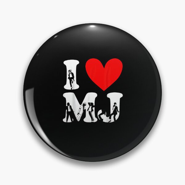 Item preview, I Heart MJ Diseño gráfico negro rojo blanco designed and sold by FerminVigo.