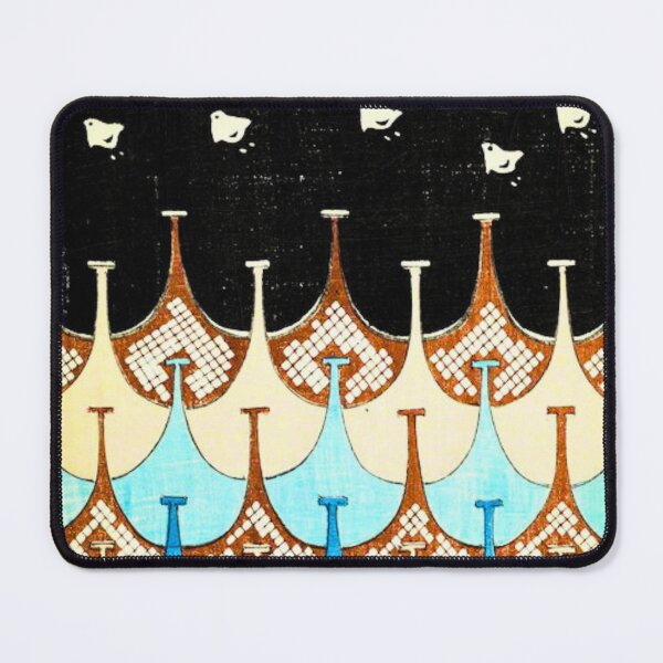 Item preview, Nesting — White Birds Over Japanese Scale Pattern Black & Blue designed and sold by LouDSarG.