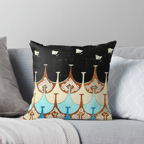 Item preview, Nesting — White Birds Over Japanese Scale Pattern Black & Blue designed and sold by LouDSarG.