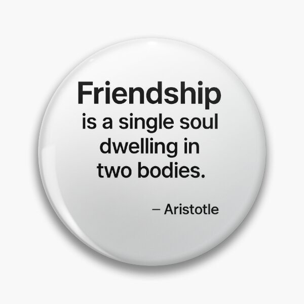 Item preview, Friendship Single Soul Aristotle Philosophy Quote (Black Font) designed and sold by TshirtsLabs.