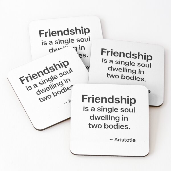 Item preview, Friendship Single Soul Aristotle Philosophy Quote (Black Font) designed and sold by TshirtsLabs.