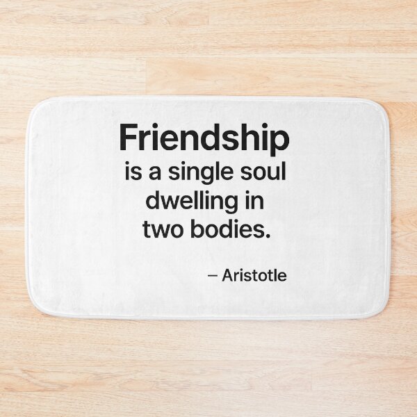 Item preview, Friendship Single Soul Aristotle Philosophy Quote (Black Font) designed and sold by TshirtsLabs.